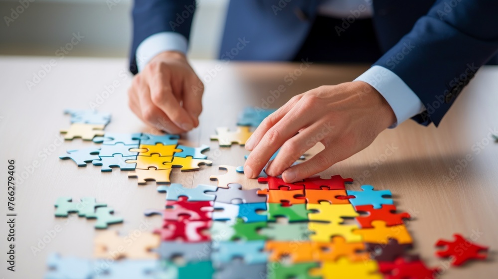 Solving a Colorful Jigsaw Puzzle. Generative ai Solving a Colorful Jigsaw Puzzle. Generative ai
