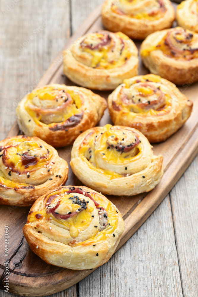 Homemade Puff pastry pinweel ( rolls ) Mini pizza Homemade Puff pastry pinweel ( rolls ) Mini pizza
