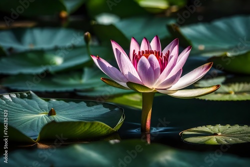 pink water lily