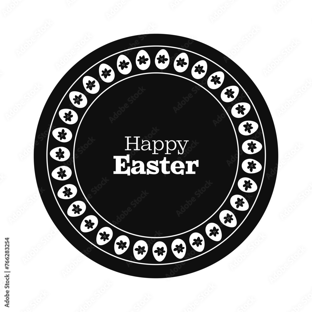 Happy Easter pattern on a festive dish