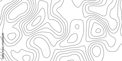 Abstract white topography vector background. Topography map art curve drawing. The concept of conditional geographical pattern and topography. Vector illustration. photo