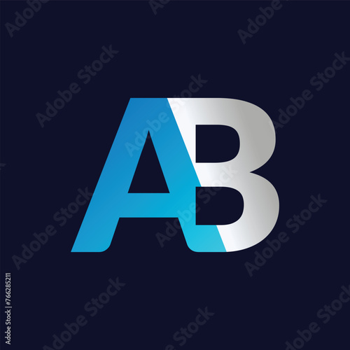 AB Letter Logo Template Illustration Design.
