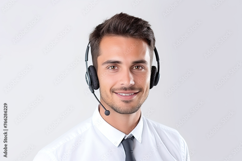 portrait of a smiling customer service agent portrait of a smiling customer service agent