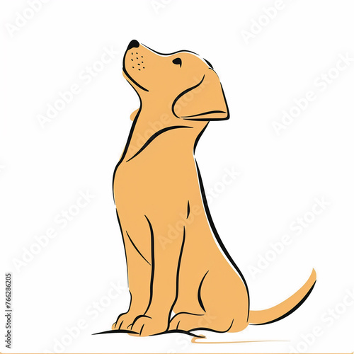 illustration of a dog  cute puppy isolated on white background  isolated flat vector modern animal illustration  full of love and cuteness