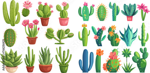 Flora isolated vector icons collection photo