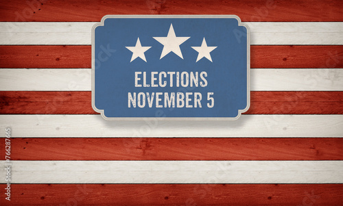 November 5 Election Date, US American color scheme design photo