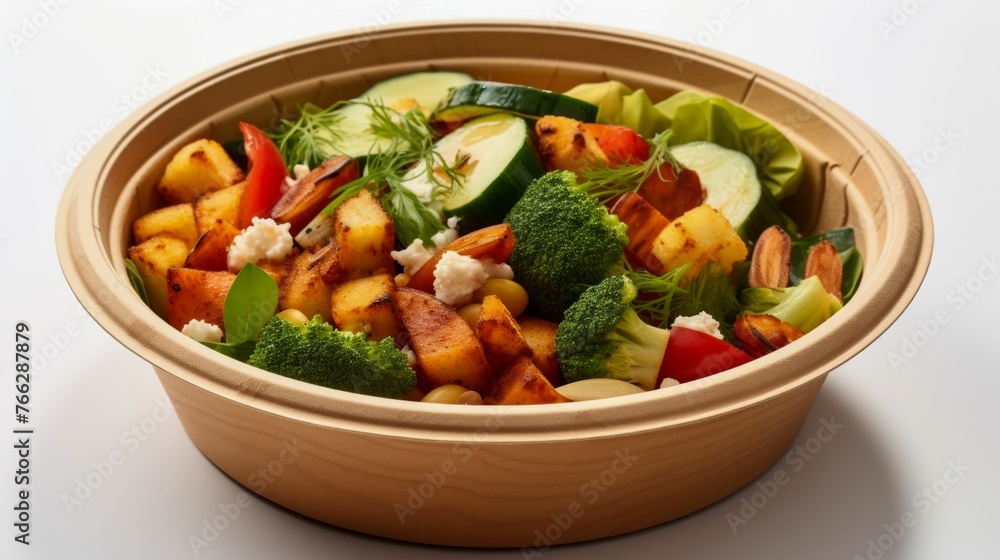 Healthy Gourmet Meals in Eco-Friendly Packaging. Generative ai Healthy Gourmet Meals in Eco-Friendly Packaging. Generative ai