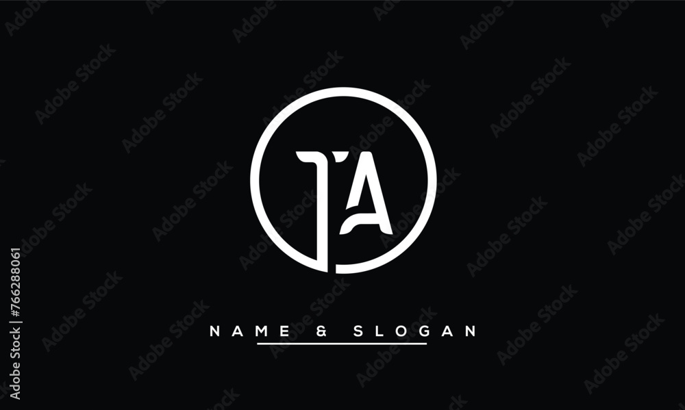 TA, AT, T, A Abstract Letters Logo Monogram TA, AT, T, A Abstract Letters Logo Monogram
