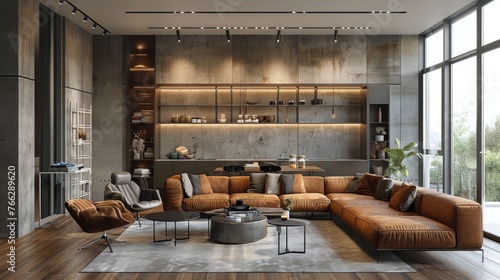 Spacious Living Room With Abundant Windows