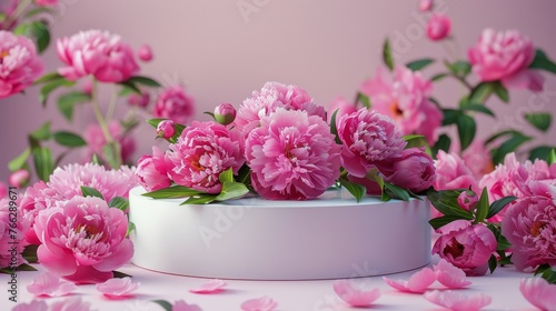 Pink Flowers on Table
