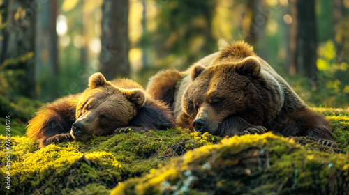 Sleeping bears.