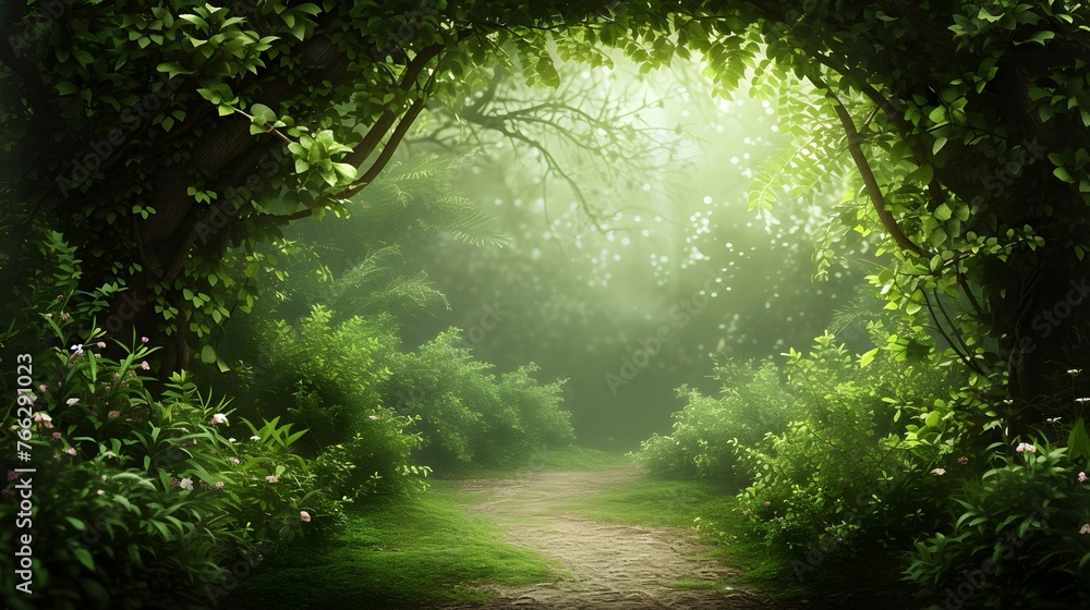 Dense Forest Path Background Design - Hand Edited Generative AI Dense Forest Path Background Design - Hand Edited Generative AI