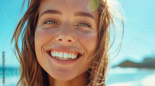 Woman Wearing Straw Hat on Beach