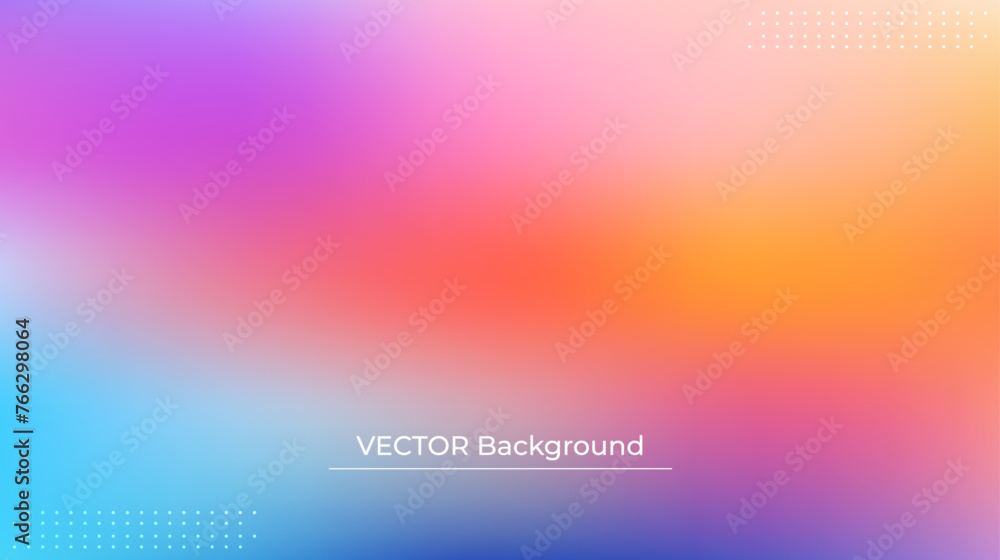 Smooth and blurry colorful gradient mesh background. Modern bright rainbow colors. Easy editable soft colored vector banner template. Premium quality Smooth and blurry colorful gradient mesh background. Modern bright rainbow colors. Easy editable soft colored vector banner template. Premium quality