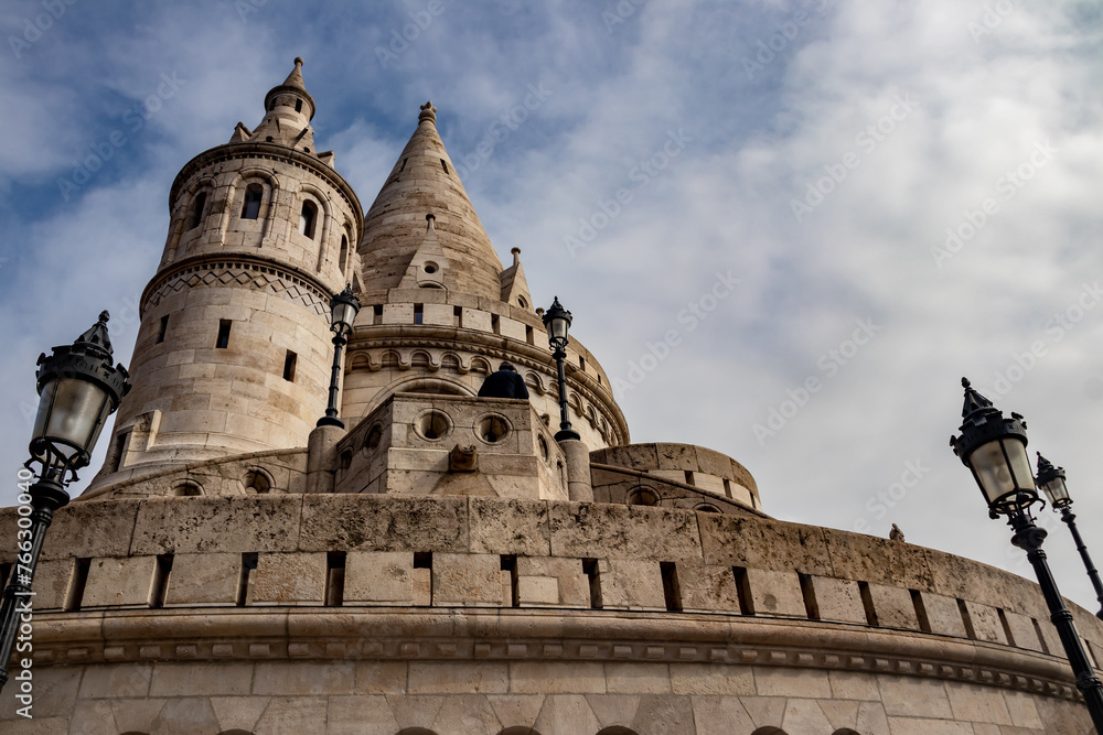 Fishermans Bastion In Budapest Hungarian Halszbstya Structure With