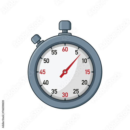 Stopwatch with number style. vector design