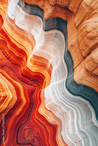 Grand Canyon landform made of sand, mud, silt photo