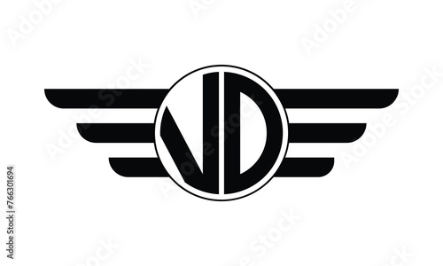 VO initial letter circle wings icon gaming logo design vector template. batman logo, sports logo, monogram, polygon, war game, symbol, playing logo, abstract, fighting, typography, minimal, wings logo