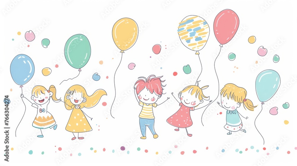 Modern illustration of a happy children's day flat design Modern illustration of a happy children's day flat design