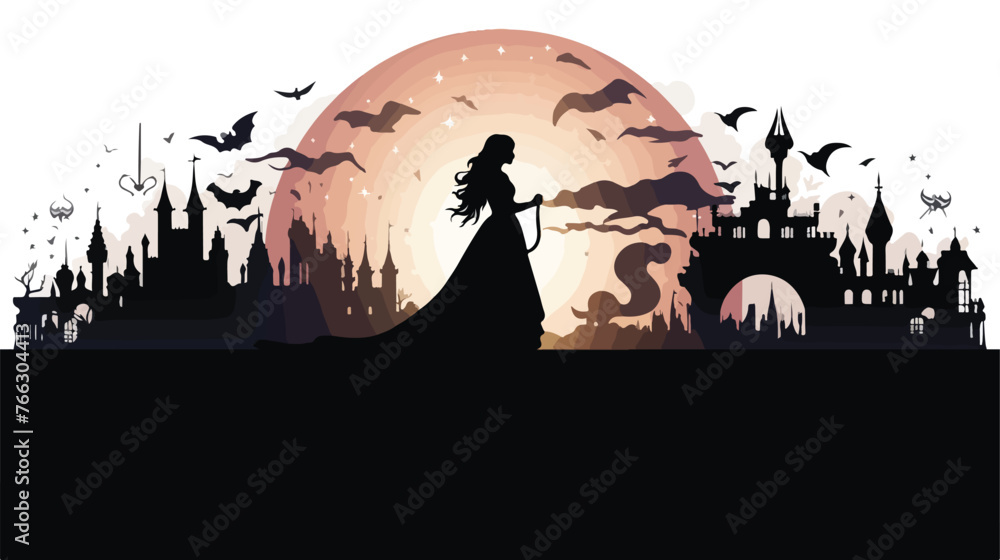 Realm of Light and Shadow fantasy silhouette art .. F