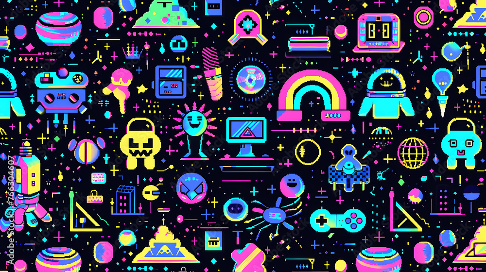 A Retro Gaming Pattern A Retro Gaming Pattern