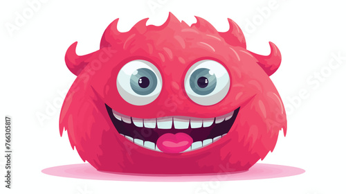 Scary Monster Flat vector isolated on white background