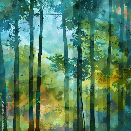 Abstract Forest Pattern