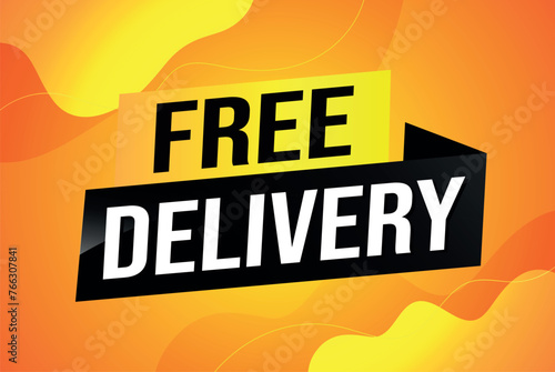 free delivery poster banner graphic design icon logo sign symbol social media website coupon

