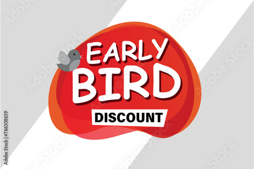 early bird discount poster banner graphic design icon logo sign symbol social media website coupon

