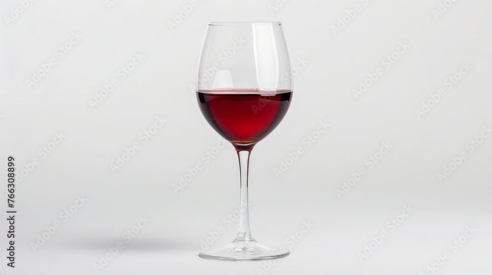 An isolated red wine glass against a white background An isolated red wine glass against a white background