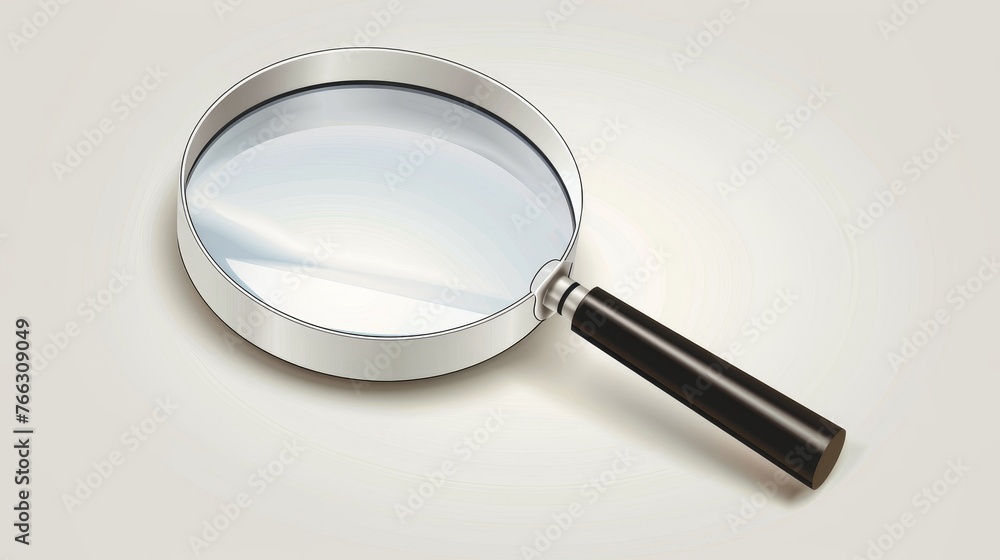 Modern illustration of a magnifying glass. Modern illustration of a magnifying glass.