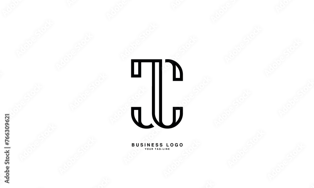 JC, CJ, J, C, Abstract Letters Logo Monogram JC, CJ, J, C, Abstract Letters Logo Monogram