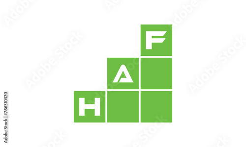 HAF initial letter financial logo design vector template. economics, growth, meter, range, profit, loan, graph, finance, benefits, economic, increase, arrow up, grade, grew up, topper, company, scale