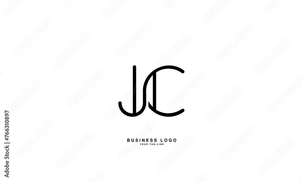JC, CJ, J, C, Abstract Letters Logo Monogram JC, CJ, J, C, Abstract Letters Logo Monogram