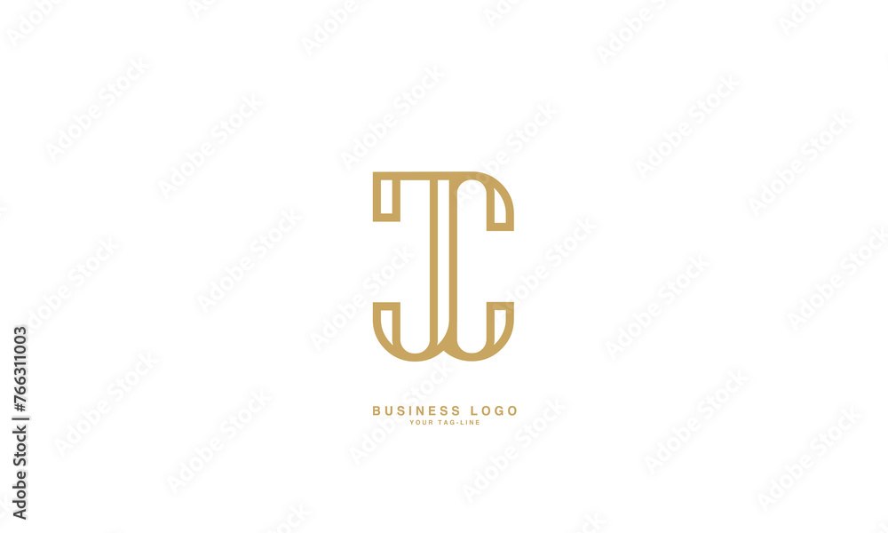 JC, CJ, J, C, Abstract Letters Logo Monogram