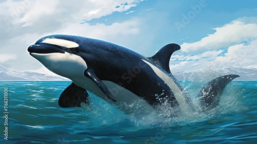 Dolphin in sea UHD wallpaper