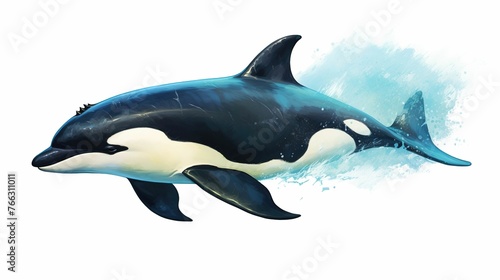Dolphin in sea UHD wallpaper