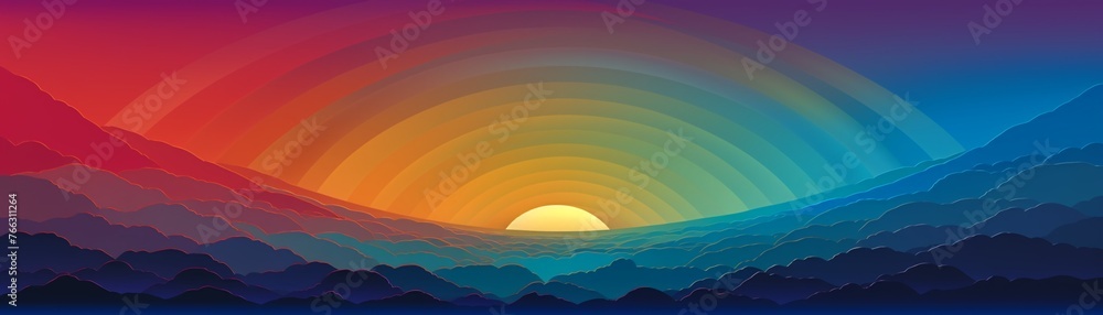 Eclipse casting radiant rainbow hues , no noise Eclipse casting radiant rainbow hues , no noise
