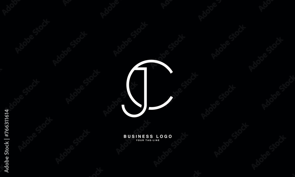 JC, CJ, J, C, Abstract Letters Logo Monogram JC, CJ, J, C, Abstract Letters Logo Monogram