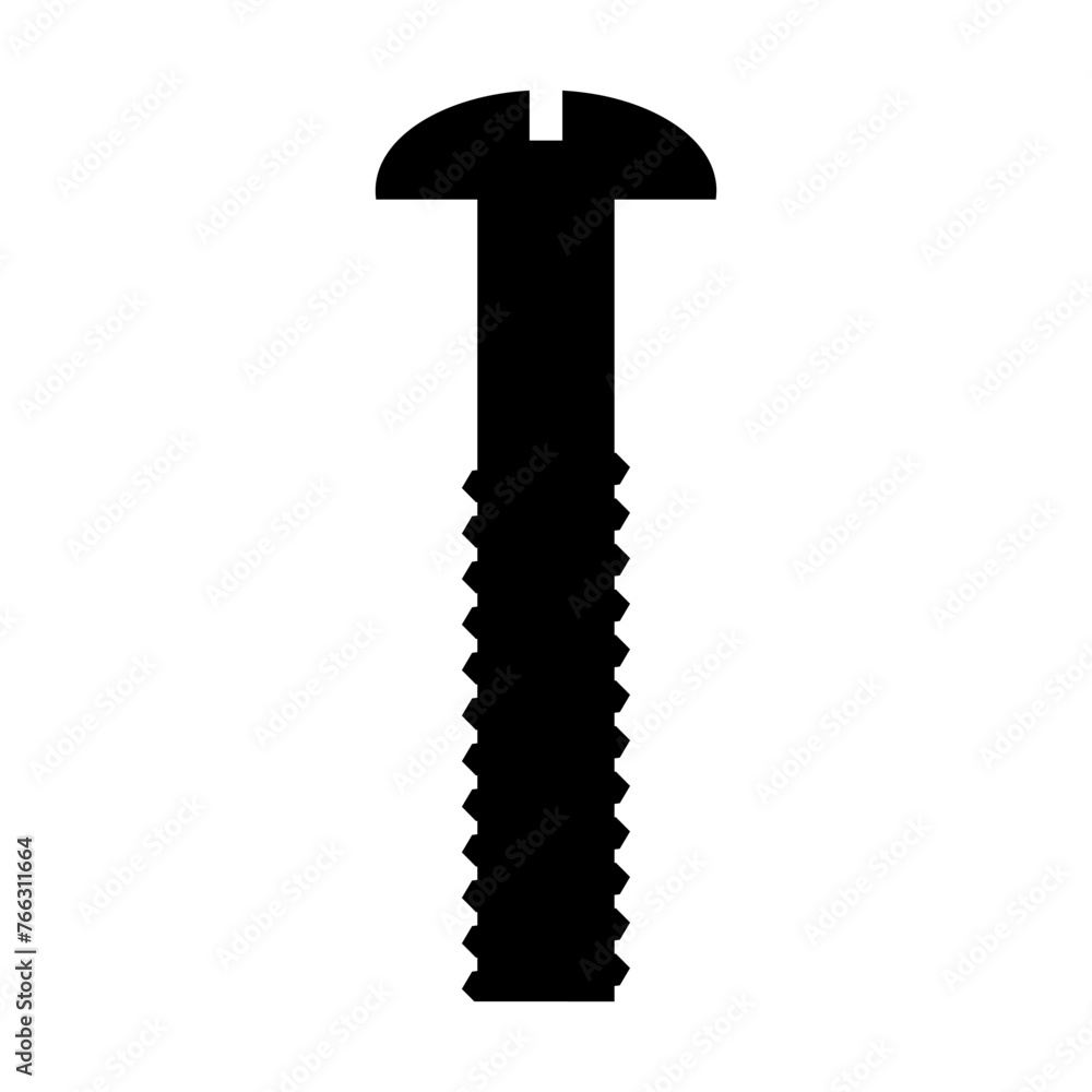 Self-tapping screw icon vector. Screw illustration sign. Bolt symbol or logo.