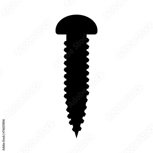 Self-tapping screw icon vector. Screw illustration sign. Bolt symbol or logo.