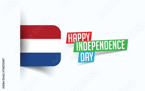 Happy Independence Day of Netherlands Vector illustration, national day poster, greeting template design, EPS Source File
