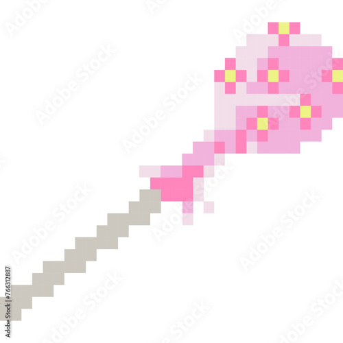 Candy cartoon icon in pixel style