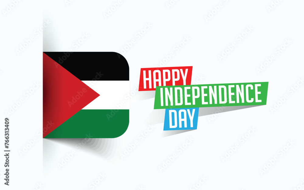 Happy Independence Day of Palestine Vector illustration, national day poster, greeting template design, EPS Source File
Happy Independence Day of Palestine Vector illustration, national day poster, greeting template design, EPS Source File
