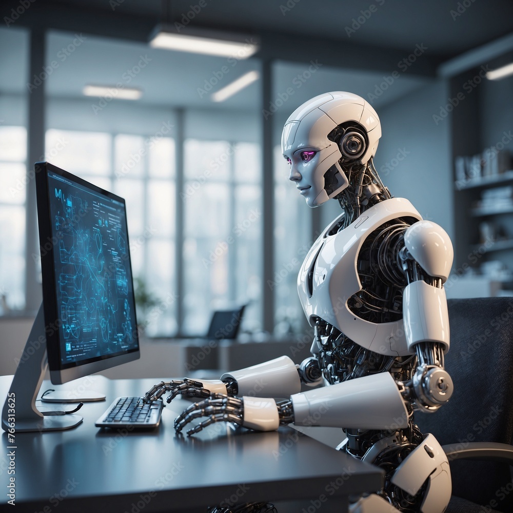 AI in logistics, conceptual illustration AI in logistics, conceptual illustration