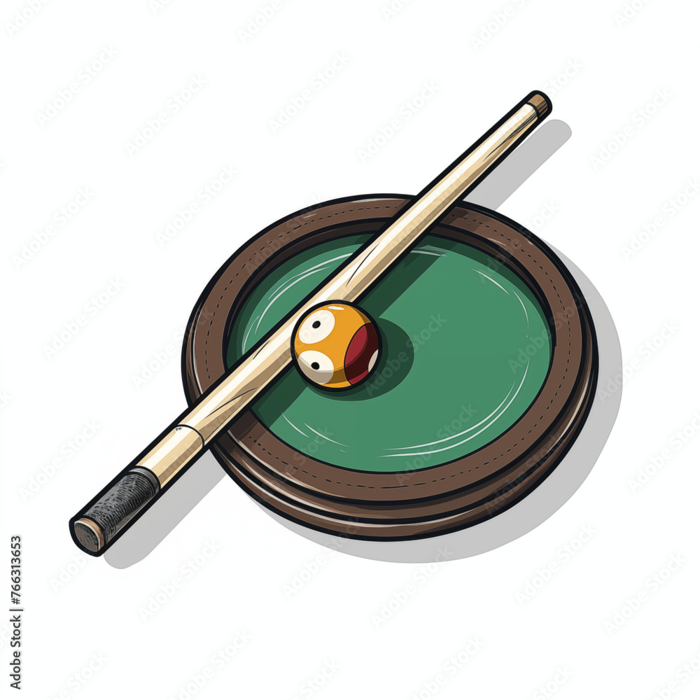 billiards, sticker on a white background billiards, sticker on a white background