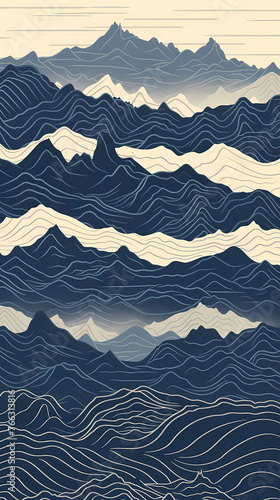 Mountain Range Pattern © Kerstin