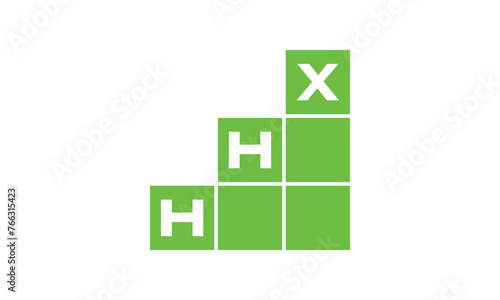 HHX initial letter financial logo design vector template. economics, growth, meter, range, profit, loan, graph, finance, benefits, economic, increase, arrow up, grade, grew up, topper, company, scale photo