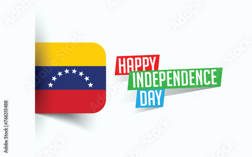 Venezuela national flag, Venezuela National Day, EPS10. Venezuela flag vector icon