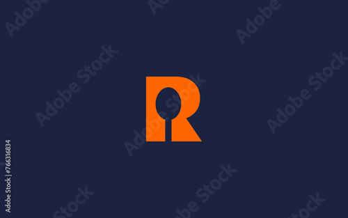 letter r with food logo icon design vector design template inspiration